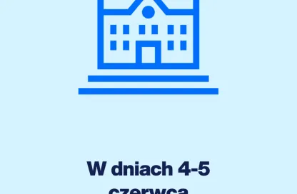 Aktualności | Uniwersytet WSB Merito Bydgoszcz: grafika informująca o zamknięciu Uniwersytetu w dniach 4-5 czerwca