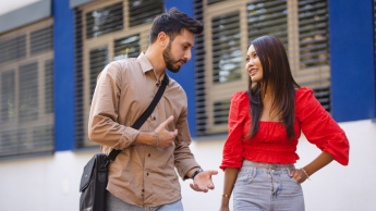 Admissions process stages | WSB Merito University in Chorzów: A pair of students male female