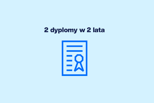 Marketing i sprzedaż | Studia II stopnia ze studiami podyplomowymi w Gdańsku | Uniwersytet WSB Merito w Gdańsku: Infografika: 2 dyplomy w 2 lata