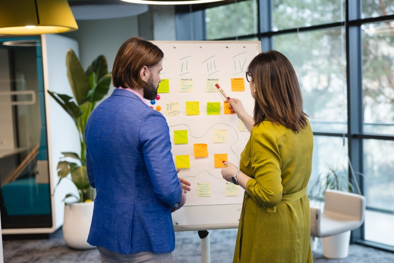 Customer Experience Management | Studia podyplomowe we Wrocławiu | Uniwersytet WSB Merito we Wrocławiu: uczestnicy studiów podyplomowych pracujący nad wspólnym projektem